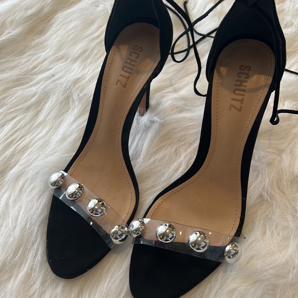 Schutz Ramon Embellished Ankle Wrap - Picture 3 of 3